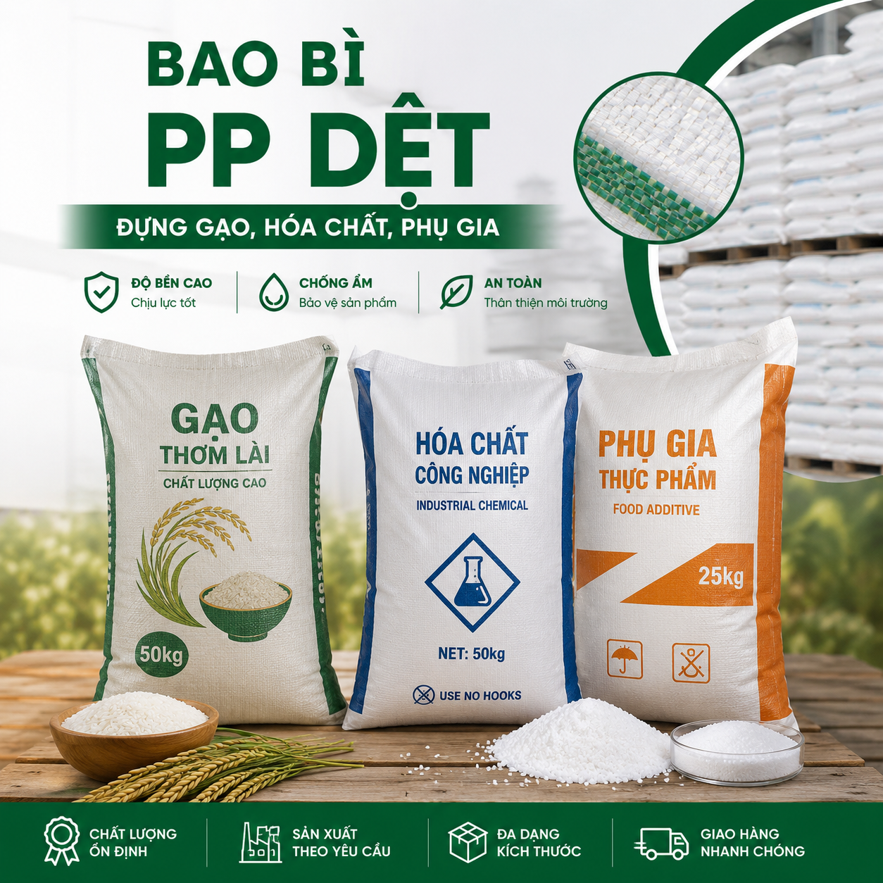 BAO DỆT PP, KP